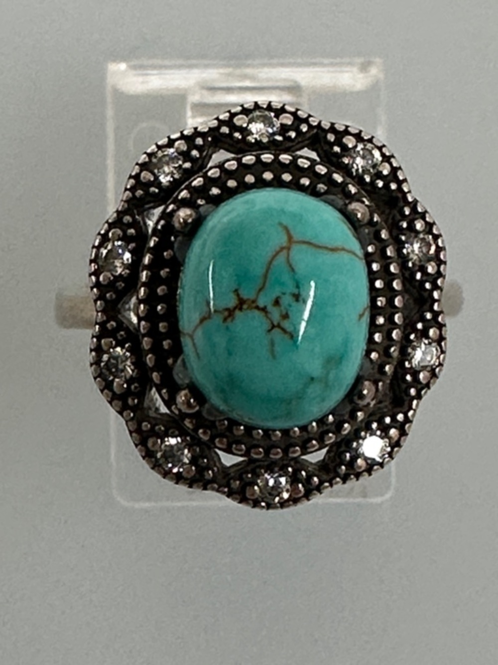 Vintage Turquoise 925 sterling Silver  Ring